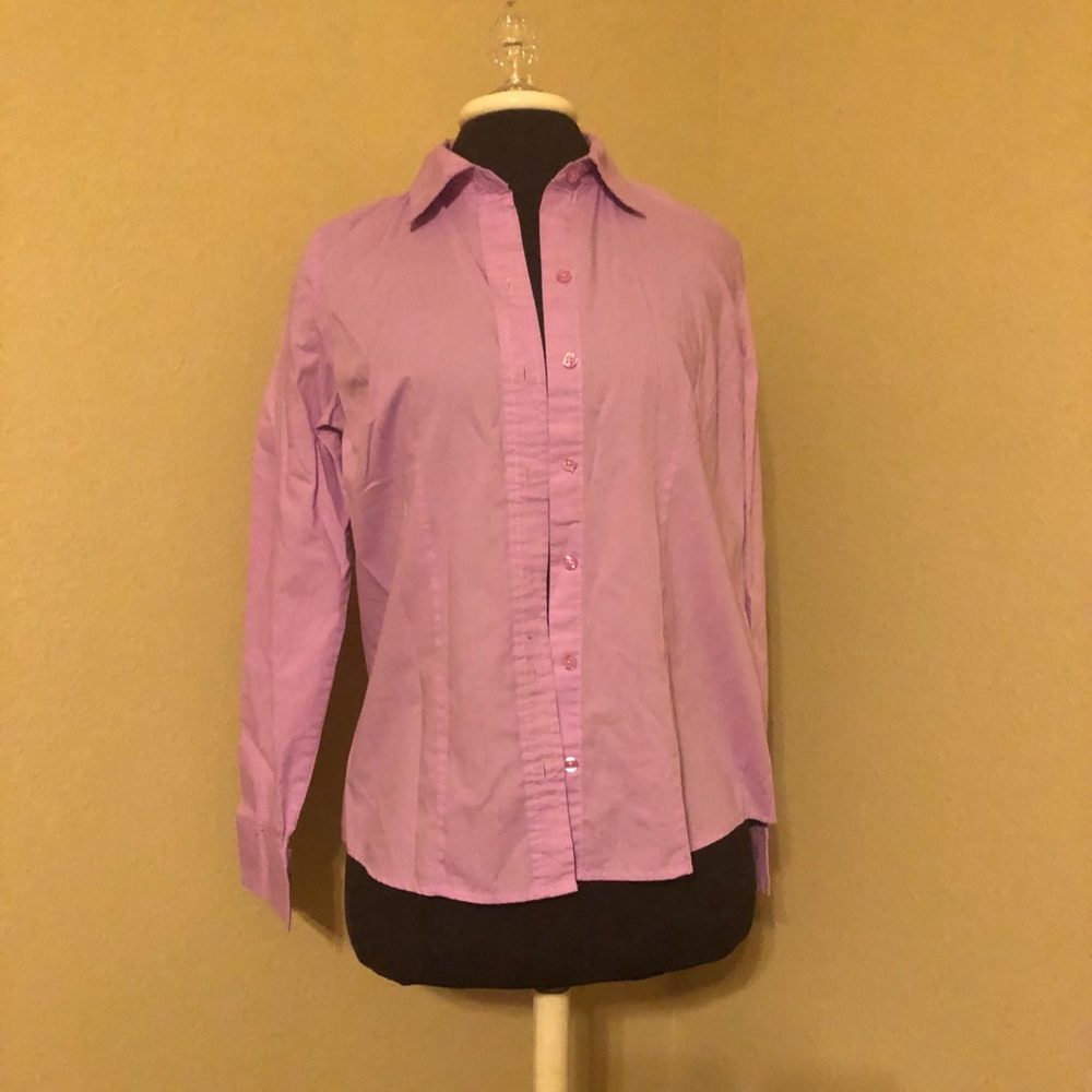 Purple button down shirt